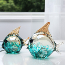 Bubble fish light luxury glass creative decoration simple modern living room wine cabinet home accessories coffee table crafts decoration