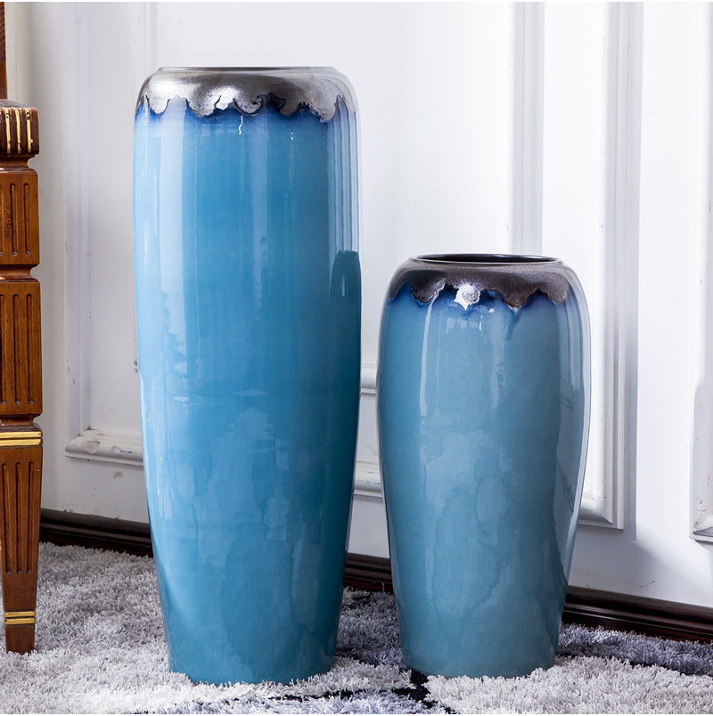 Jingdezhen ceramic of large vases, dried flower decoration furnishing articles sitting room of I and contracted high creative large bottle arranging flowers