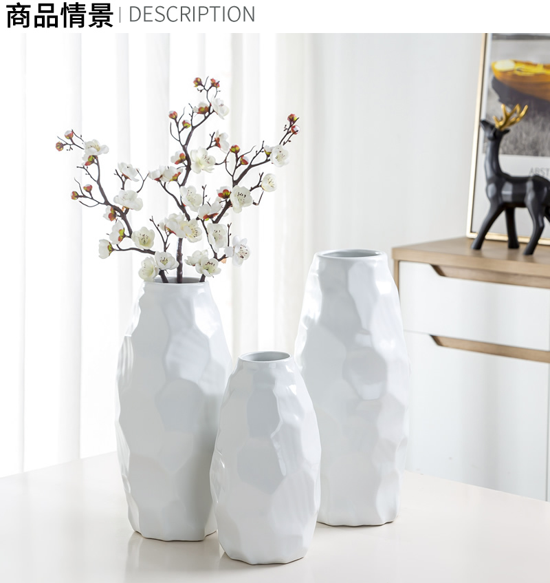 Jingdezhen ceramic vase furnishing articles Nordic dry flower flower arranging modern creative contracted sitting room table decoration decoration