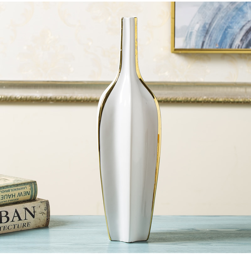 Jingdezhen ceramic vases, new Chinese style light European - style key-2 luxury furnishing articles sitting room dried flowers flower arrangement table household soft adornment