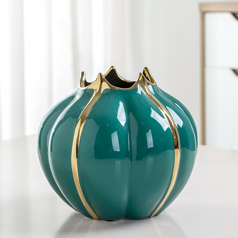 Light European - style key-2 luxury furnishing articles ceramic vase flower arranging dried flowers sitting room adornment the Nordic idea contracted water raise household decoration