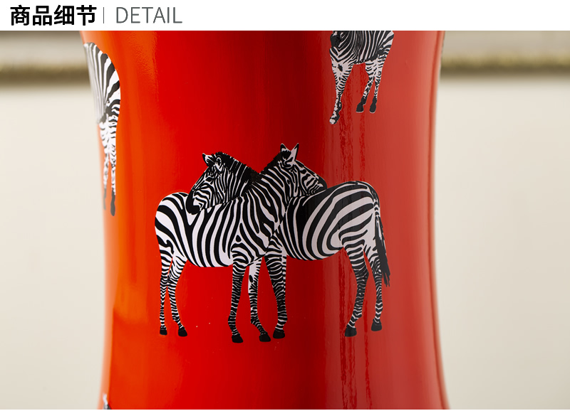 Jingdezhen ceramic vase furnishing articles northern American horse sitting room design dry flower flower arranging storage tank pottery decoration