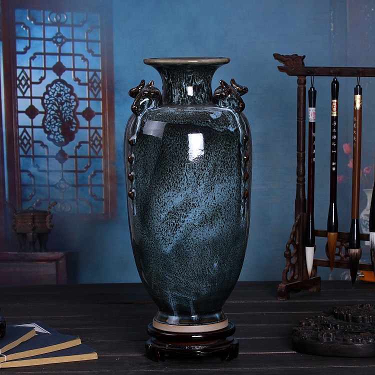 Three Yang kaitai, jingdezhen ceramics up rich ancient frame vase Chinese style restoring ancient ways sitting room adornment handicraft furnishing articles