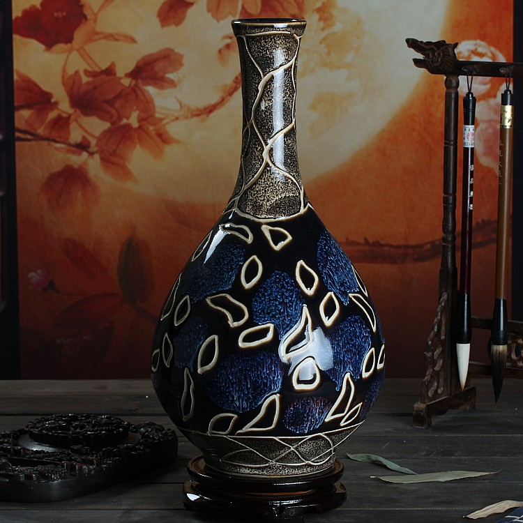 Archaize up line vase jingdezhen ceramic furnishing articles contracted household act the role ofing is tasted of I sitting room hotel arts and crafts