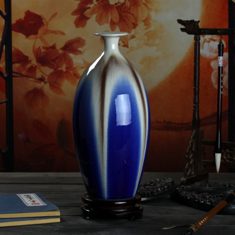 Jingdezhen ceramic vase variable blue sitting room household act the role ofing is tasted furnishing articles of modern creative arts porcelain arts and crafts