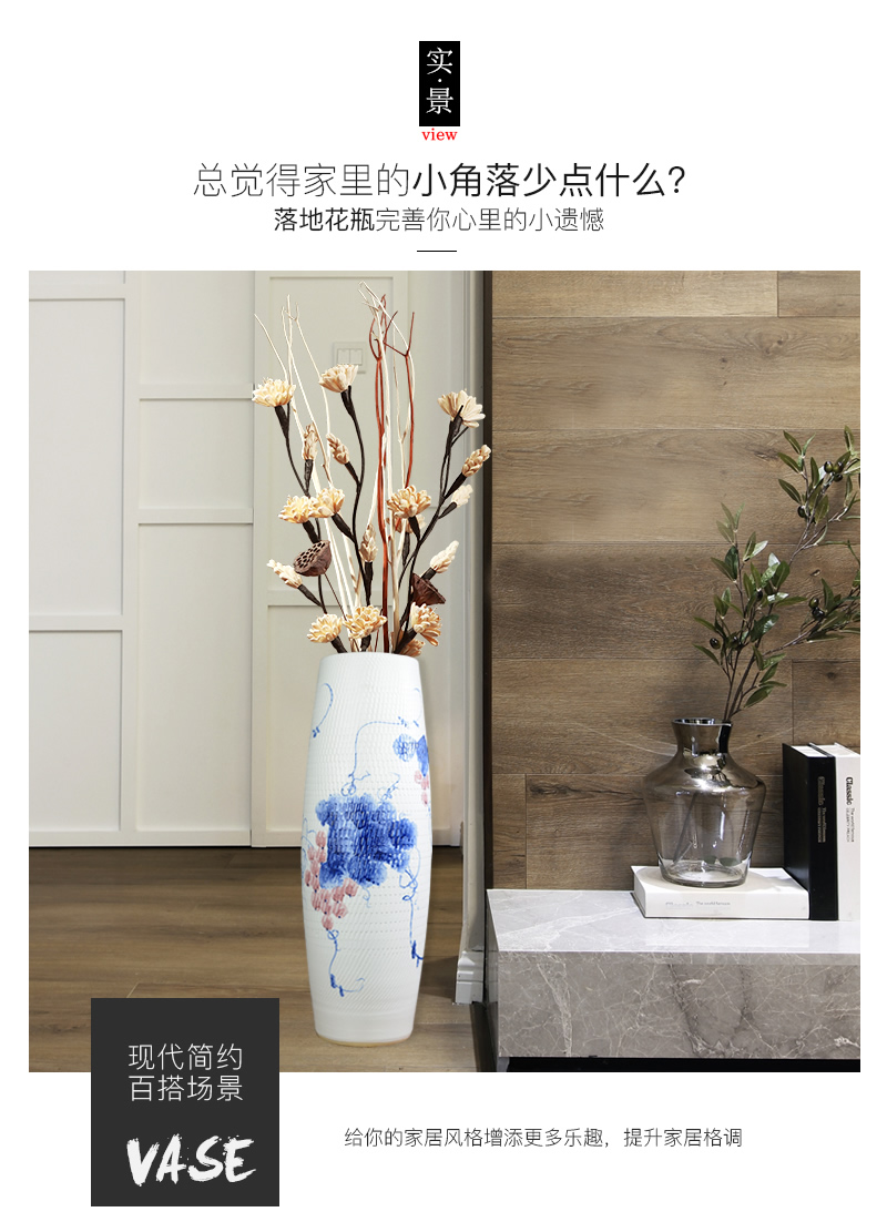 Jingdezhen ceramic vases, flower arranging dried flowers sitting room lucky bamboo hydroponic king be born home furnishing articles