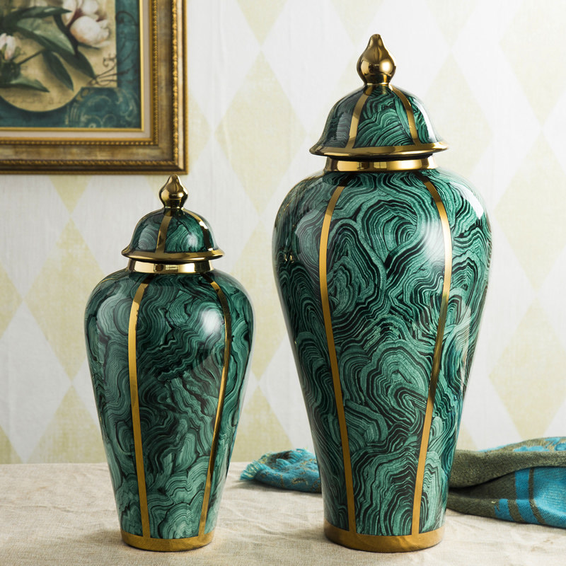 European-style general jar vase ornaments large new Chinese-style living room model room hotel TV cabinet home decorations