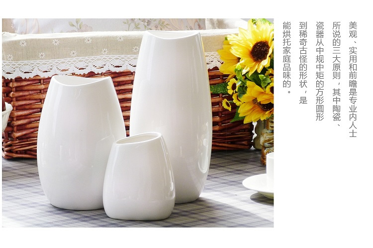 Jingdezhen gốm sứ hiện đại tối giản bình hoa kèn phòng khách cắm hoa trang trí bàn hoa trang trí - Trang trí nội thất đồ dcor phòng ngủ giá rẻ