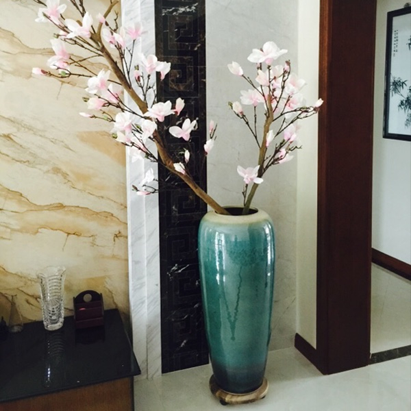 Jingdezhen ceramic up of large vase continental hotel villa dried flowers flower arrangement sitting room adornment furnishing articles