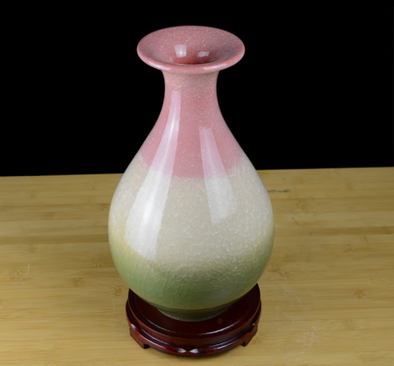 Chinese style restoring ancient ways of jingdezhen ceramics color crack glaze vase sitting room dry flower arranging flowers home furnishing articles