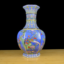 Jingdezhen ceramic antique vase ornaments living room flower arrangement Chinese classical home decoration large ancient frame