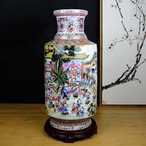 Jingdezhen Ceramics Baizi Figure Vase Large antique Chinese living room home decorations TV cabinet ornaments