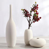 Jingdezhen ceramic creative simple white vase living room dried flower arrangement flower art dining table TV cabinet decoration ornaments