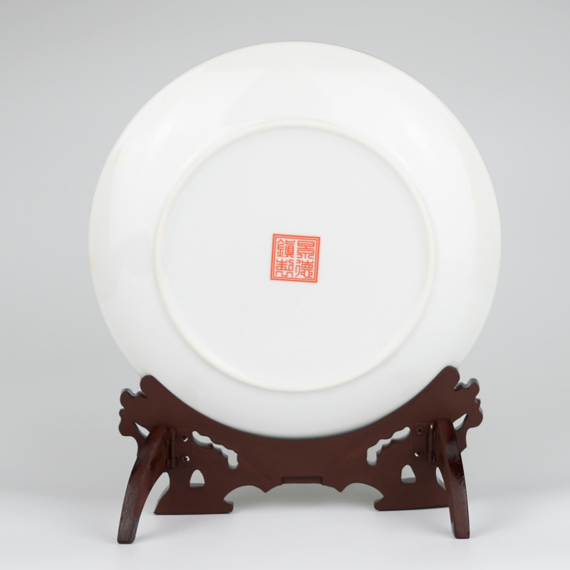 Jingdezhen ceramics decoration art word golden plate plate wine rich ancient frame TV ark, furnishing articles sitting room