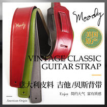 Moodys Vintage Classic series of real Pibes Electric Guitar Guitar Strap