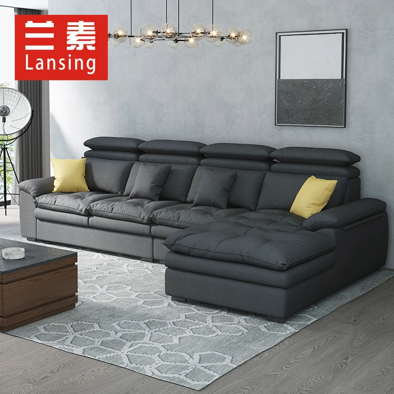 Sofa cao su Bắc Âu kết hợp đơn giản kích thước hiện đại căn hộ có thể tháo rời và phòng khách có thể giặt đầy đủ tiện nghi ánh sáng sang trọng - Ghế sô pha