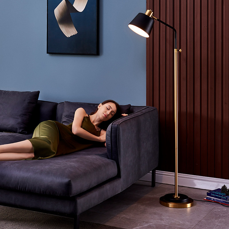 Nordic Light Luxurious Wind Book House Net Red Living Room Tea Table Floor Lamp American Bedside Bedroom Remote Control Lifting Floor Table Lamp