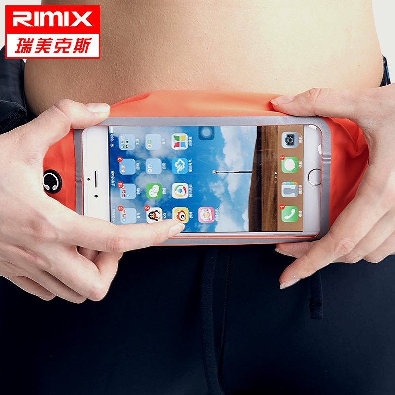 RIMIX blast hai mặt thể thao chạy bộ túi đeo lưng nam và nữ màn hình cảm ứng túi điện thoại di động cá nhân vô hình chống trộm không thấm nước và chống thấm mồ hôi - Túi