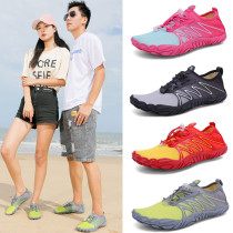 Speed dry male and female non-slip outdoor anadromous shoes breathable mesh surface beach swimming shoes light anti-collision five-finger covered water shoe summer