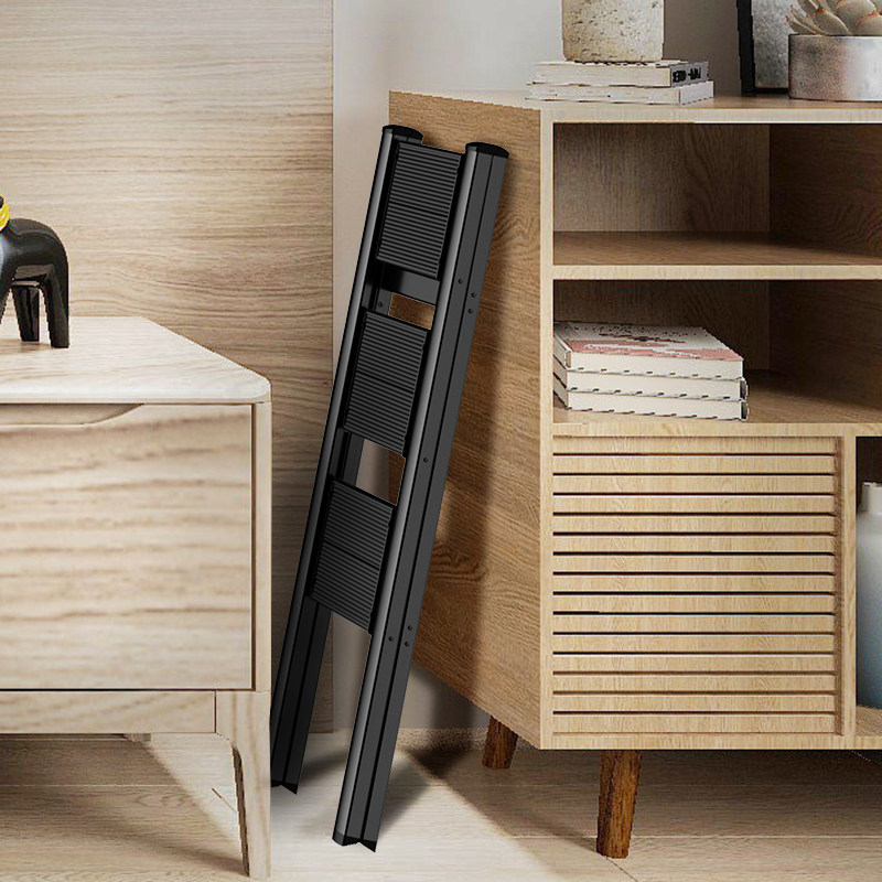 Ladder Home folding multi-function indoor dual-purpose thickening three-step telescopic aluminum alloy four-step ladder herringbone ladder stool ladder