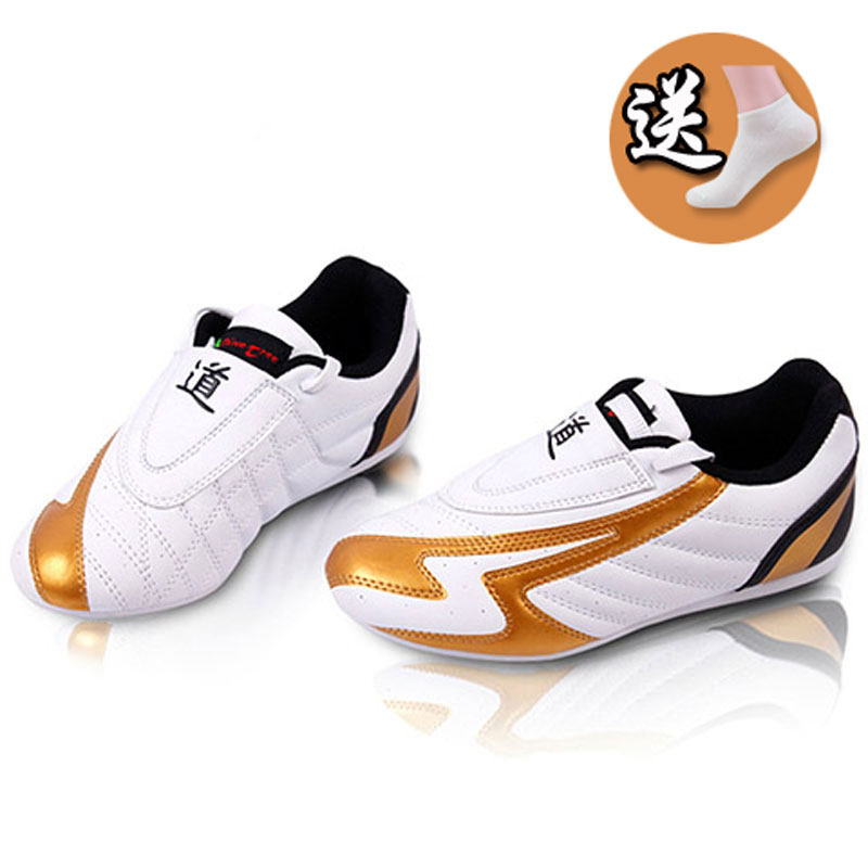 Korea pine taekwondo shoes professional wear-resistant breathable men's and women's training competition children's road shoes PU rubber sole