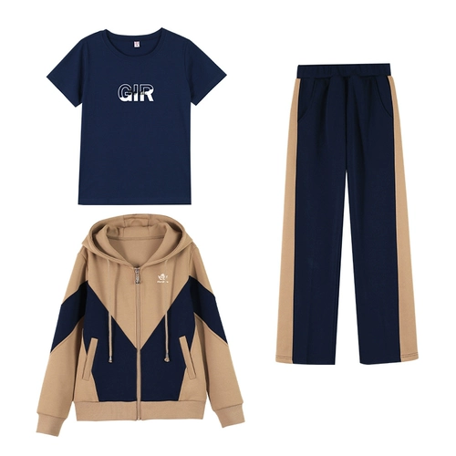 Штаны, спортивный костюм, толстовка для пожилых людей для матери, комплект, для среднего возраста, оверсайз, 3 предмета