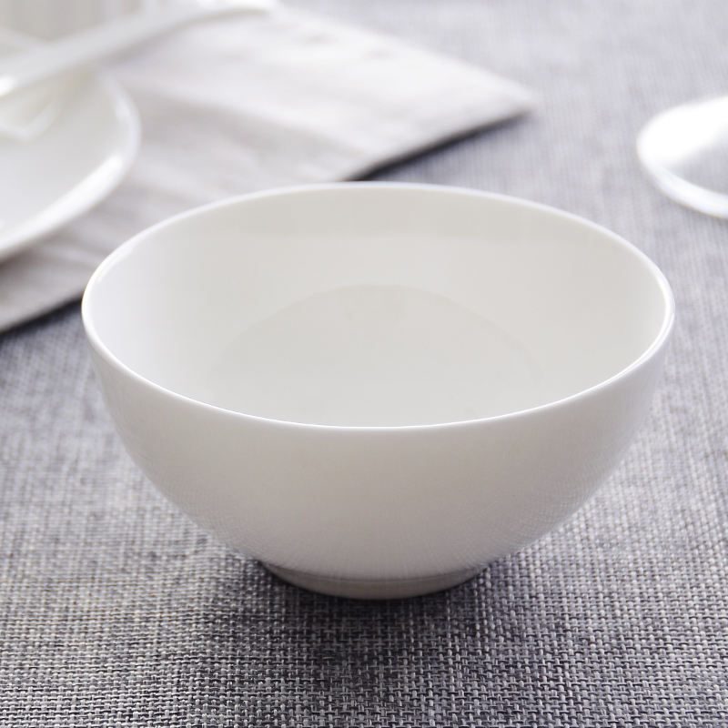 Tangshan white ipads China single rice bowls bowl of simple Chinese style rainbow such to use new tableware move household use