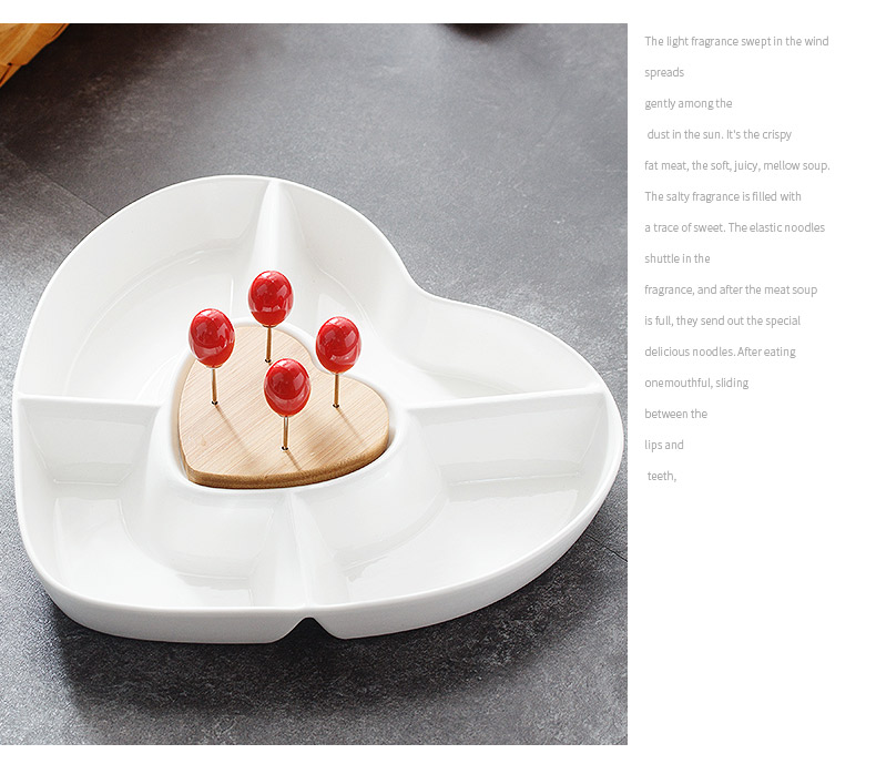 Ceramic bowl snack plate household creative Nordic candy dish of I sitting room frame dried fruit compote