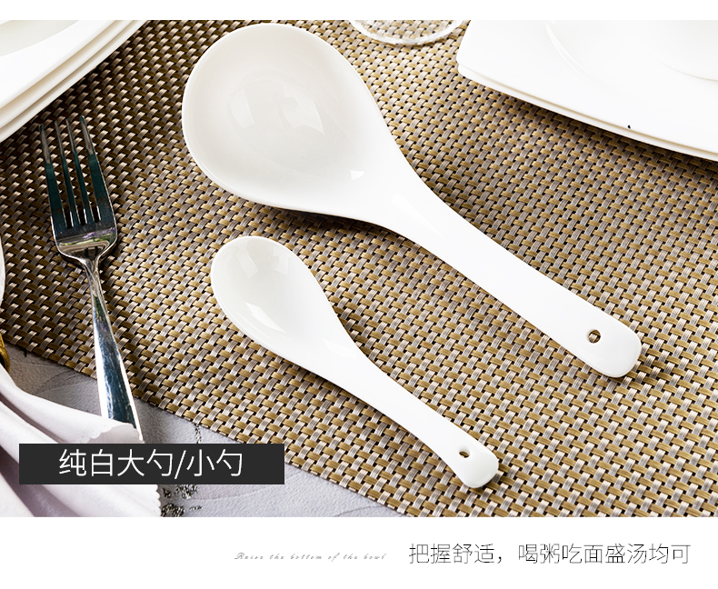 Tangshan ipads China home to eat small spoon, European - style hotel hotel's long handle big spoon, ceramic tableware spoons