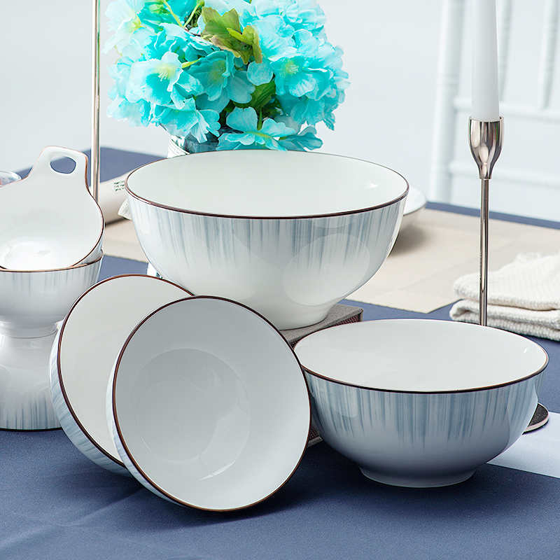 Ceramic dishes suit household high level tableware suit dishes Nordic appearance contracted wind bowl chopsticks tableware housewarming gift