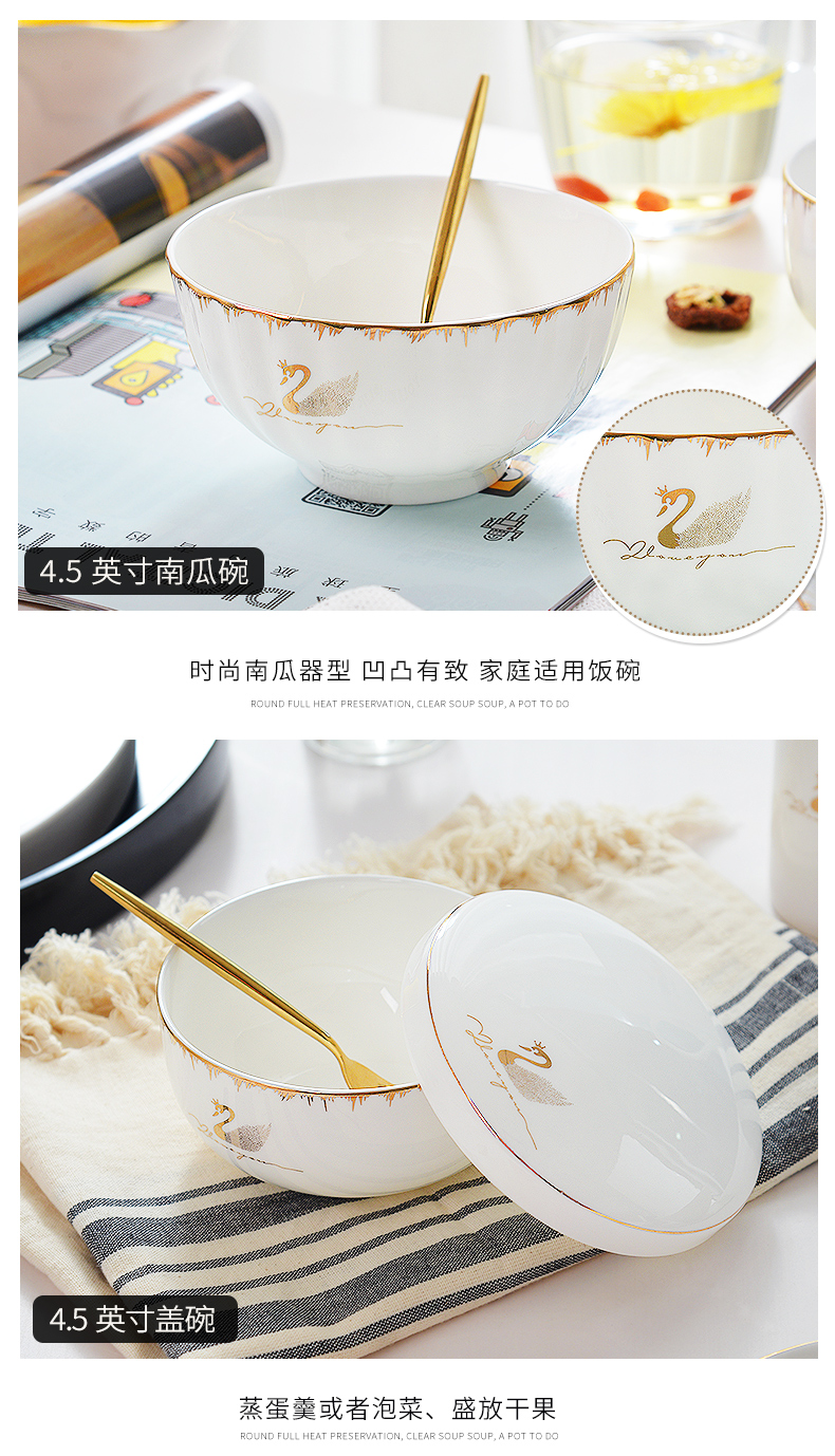 Tangshan ipads porcelain tableware home eat rice bowl individual creative up phnom penh rainbow such as bowl dish dish European special dishes a salad bowl