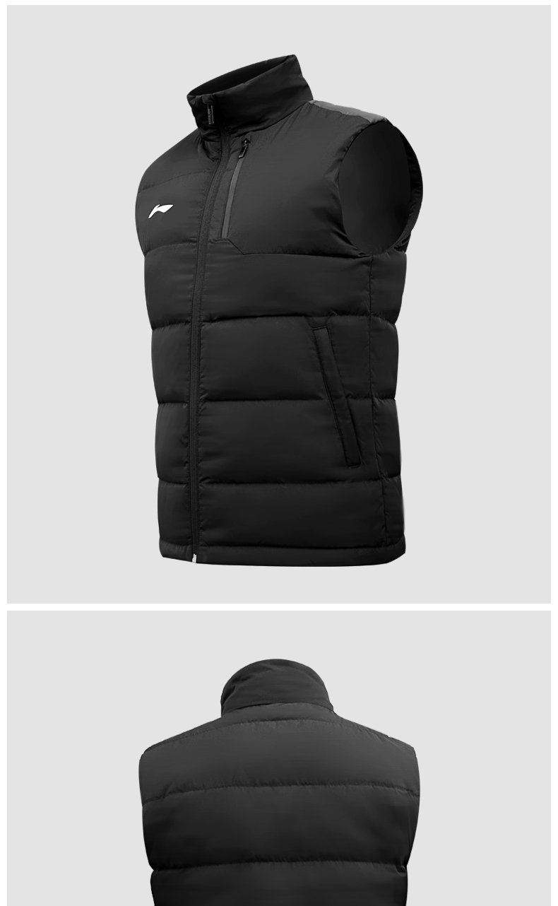 Li Ning down vest nam 2019 mùa thu đông giải phóng bóng đá loạt ấm áp vest ngắn thể thao chống gió - Áo thể thao áo khoác adidas neo