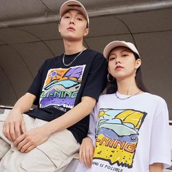 Li Ning Short-Sleeved Men's and Women's Same Style Summer New arrival Casual Sports Round Neck Tops T-Shirt Trendy Men's Cultural Shirt Short-Sleeved
