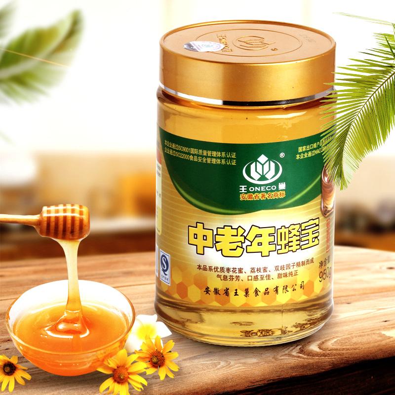 Wangchao flagship store Honey middle-aged honey treasure wild send elders 950g barrel