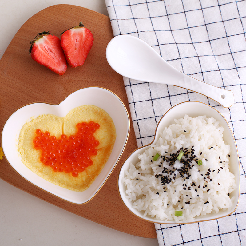 Ceramic bowls snack bowl of salad bowl the nice heart ipads express young girl heart at irregular creative dishes