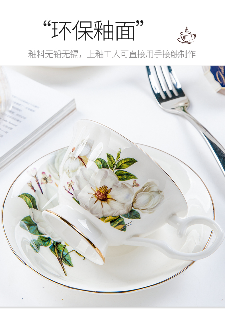 Coffee cup English elegant tea cups and saucers suit small European - style key-2 luxury afternoon ins wind ceramic household garland cup