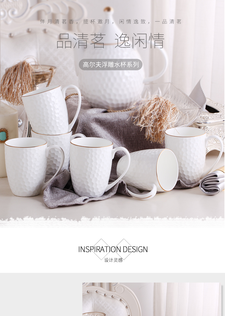 If haze ipads China embossed glass mugs ceramic cup up phnom penh office home drinking a cup of pure European cups
