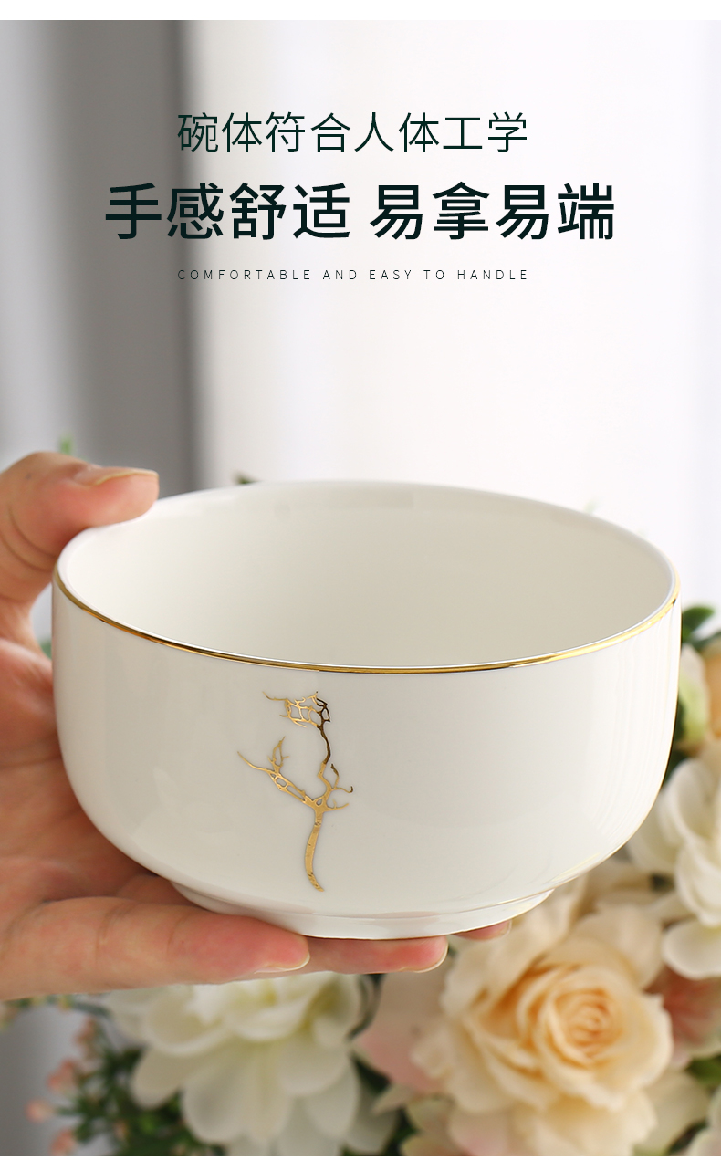 American household tableware always eat thickening ceramic bowl dish see colour dishes and cutlery set 10 creative move