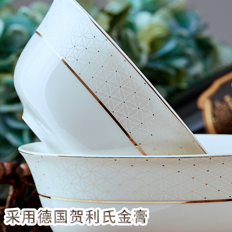 Tangshan ipads porcelain tableware suit dishes suit plate European - style up phnom penh Tangshan ceramics home dishes