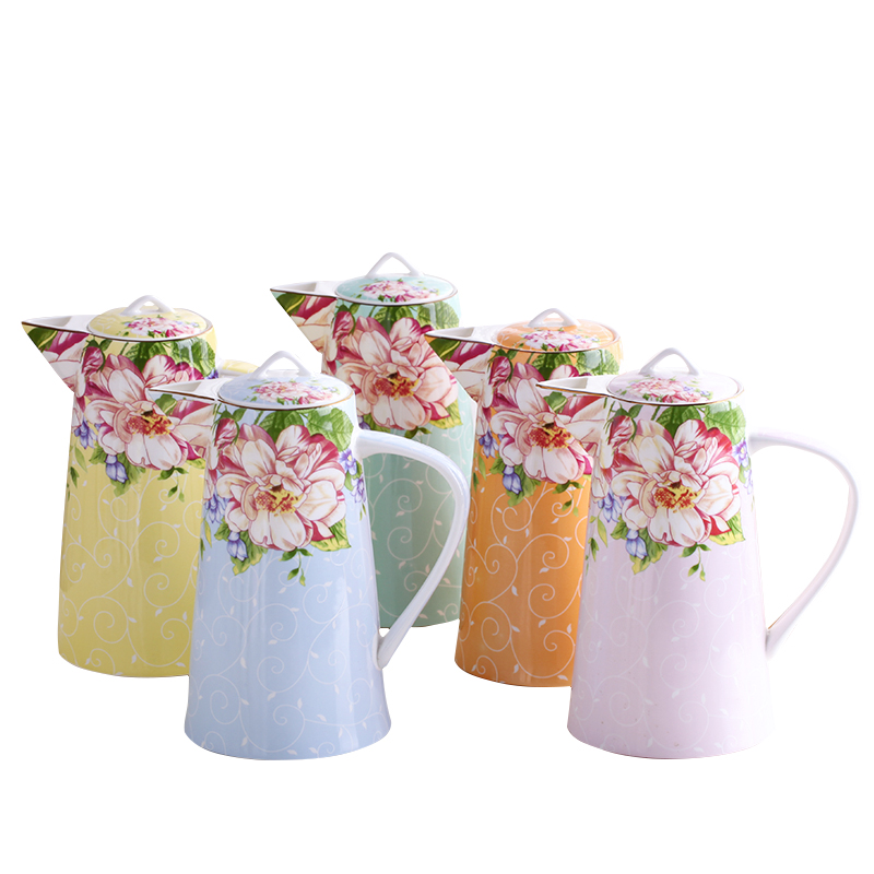 Tangshan cold ipads porcelain pot with ceramic keller cup suit suits for home sitting room of Europe type water cups with a teapot