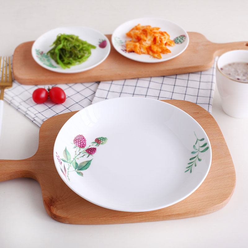 Rice dish plate deep dumpling soup plate plate ipads porcelain ceramic plate contracted 0 tableware the Nordic home plate