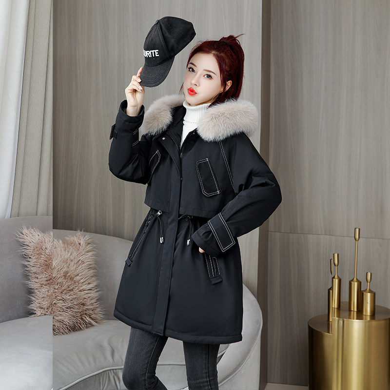 Pregnant women down cotton clothes Women in the late stage of pregnancy large size loose winter thickened coat Autumn and winter belly wear cotton clothes
