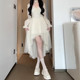 Small white dress for women 2024 new early spring outfit tea break French fairy first love princess dress