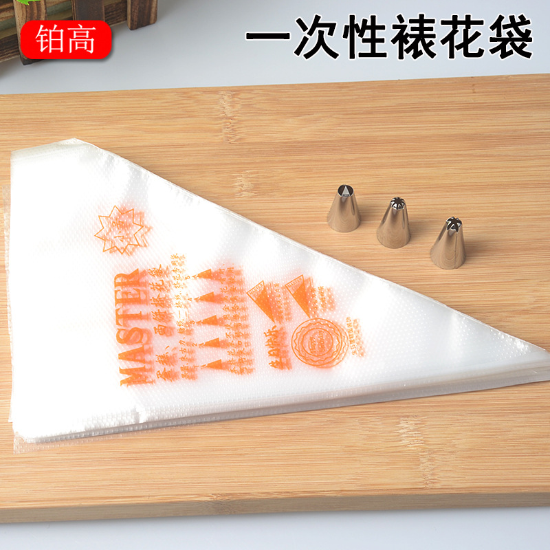 Baking Tools Disposable Large Number Mid Number Three Models Framed Flower Bag Cake Cream Bag 100 Loaded