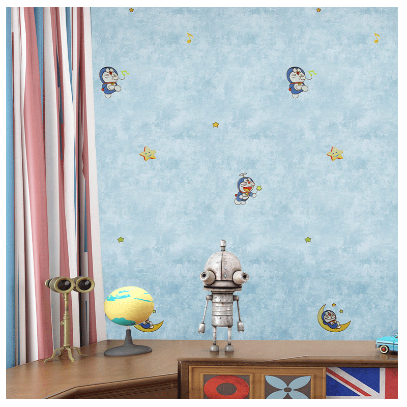 Miran Cartoon Children's House Dingds Seamless Wall Cloth Bedroom Cat Embroidered Han Style Boy Girl House Wall Cloth