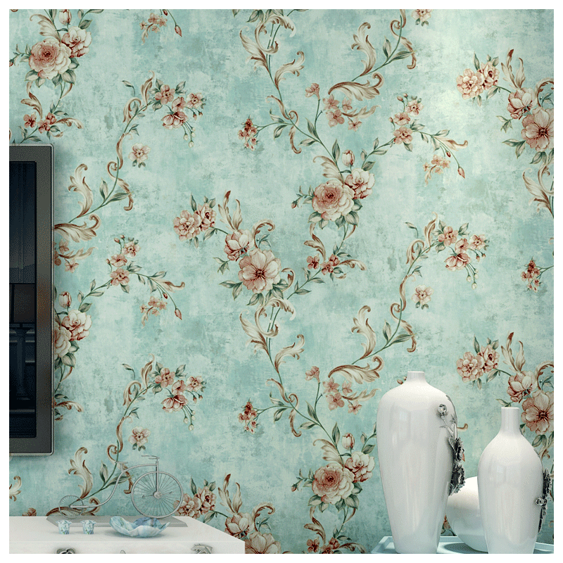 Mijjn American Country Large Film Silk Silk Seamless Bedroom Warm Wall Clothing Restaurant TV Background Wall AB