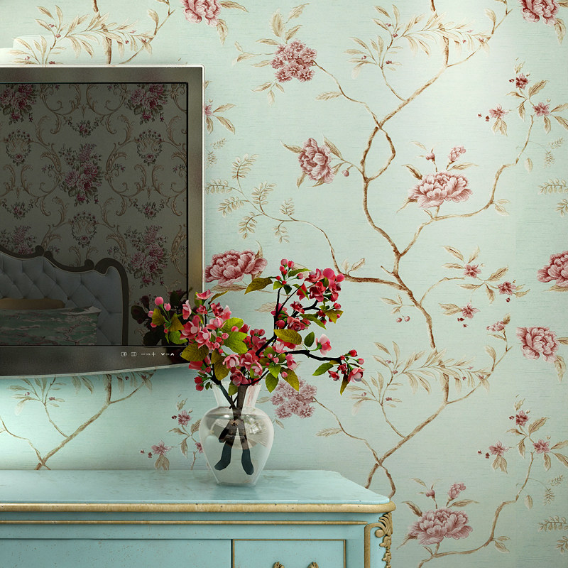 Miran American Countryside Seamless Bedrooms Large Flower Walls Bouquet Dining Room TV Background Retro Guxuan Guan Tian Garden Wall Cloth