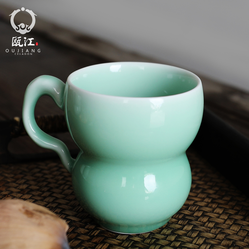 Oujiang longquan celadon teacup household creative lovely gourd China cups Chinese contracted keller gifts gifts