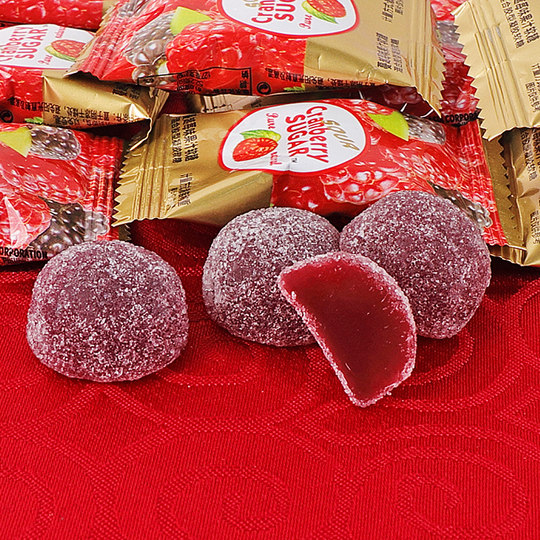 ococo蔓越莓味软糖QQ糖橡皮糖喜糖批发结婚专用休闲零食过年糖果