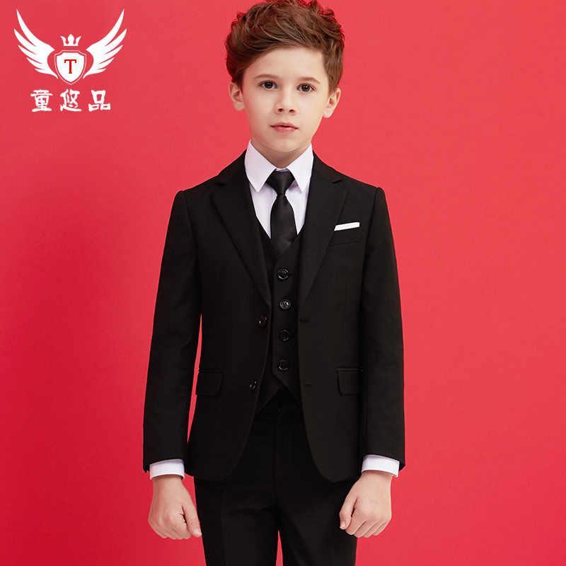 Children's suits suit handsome Inlan wind flower boy gown boy little Western suit CUHK Boy-boy piano plays out-Taobao